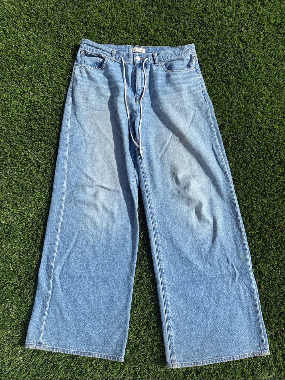 Madewell Light Blue Wide-Leg Denim Jeans
